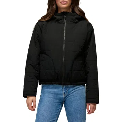 Prana Encinitas Quilted Bomber Jacket In Black