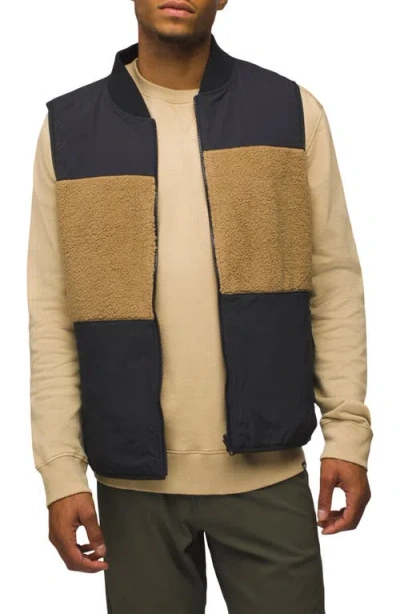 Prana Encinitas Reversible Quilted Vest In Charcoal