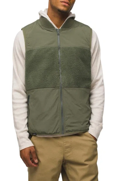 Prana Encinitas Reversible Quilted Vest In Rye Green