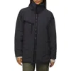 Prana Encinitas Water Repellent Quilted Field Coat In Charcoal
