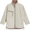 Prana Encinitas Water Repellent Quilted Field Coat In Gray