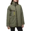 Prana Encinitas Water Repellent Quilted Field Coat In Rye Green