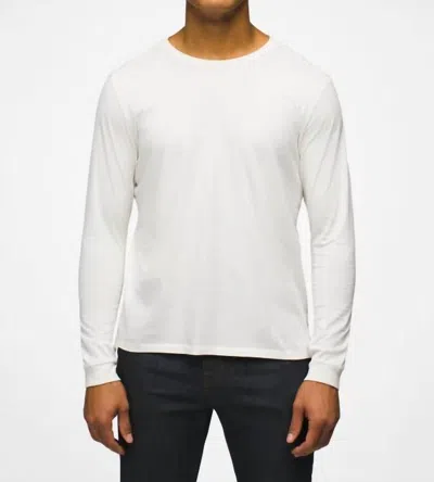 Prana Everyday Long Sleeve Tee In Canvas In White