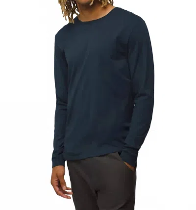 Prana Everyday Long Sleeve Tee In Stormy Night In Blue