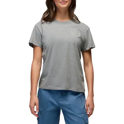 Prana Everyday Open Heart Organic Cotton T-shirt In Gray
