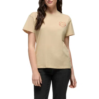 Prana Everyday Open Heart Organic Cotton T-shirt In Neutral