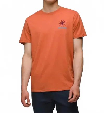 Prana Everyday Slogan Short Sleeve Tee In Terracotta In Orange