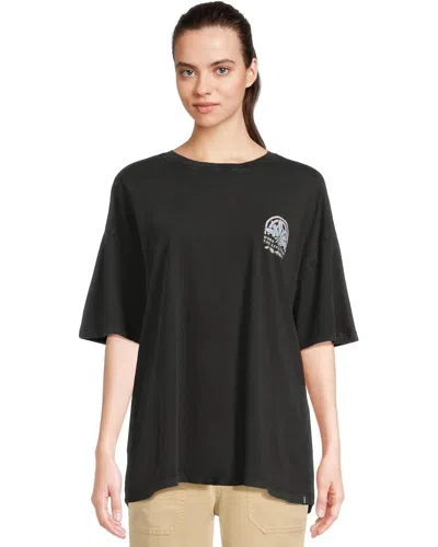 Prana Everyday T-shirt Women's Black Graphic Organic Cotton Oversized Jdm2782