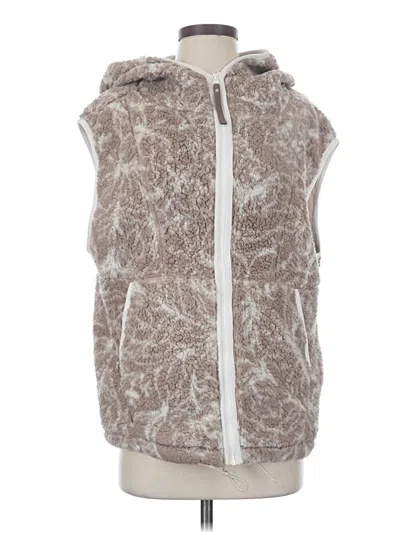 Pre-owned Prana Faux Fur Vest In Gray