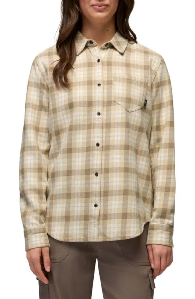 Prana Golden Canyon Organic Cotton Flannel Shirt In Neutral