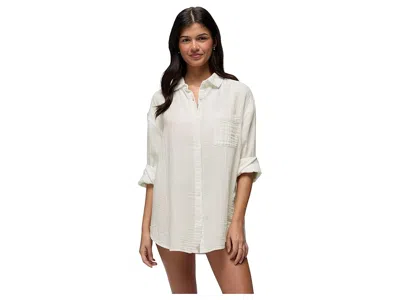 Prana Hideaways Button Down Top In White