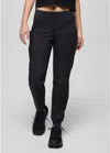 Prana Kanab Pants Women's Black Ripstop Mid Rise Tapered Leg Joggers Kfc33 In Black