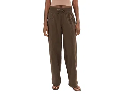 Prana Koen Wide Leg Pants In Brown
