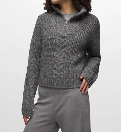 Prana Laurel Creek Sweater In Charcoal In Grey