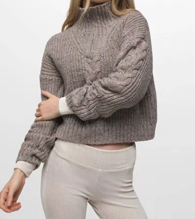 Prana Laurel Creek Sweater In Pebble Grey In Brown