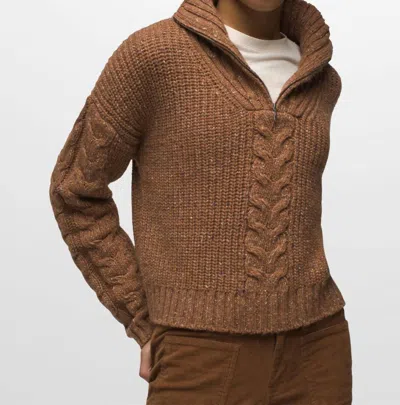 Prana Laurel Creek Sweater In Sepia In Brown