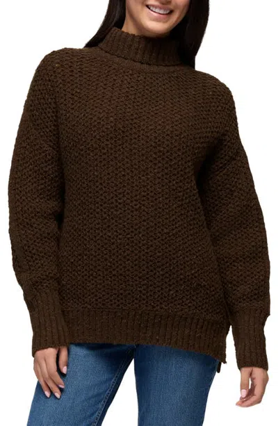 Prana Leavenworth Turtleneck Sweater In Brown