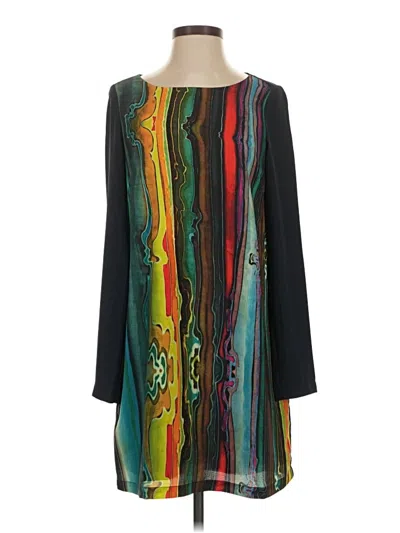 Pre-owned Prana Long Sleeve Blouse In Black