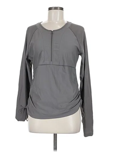 Pre-owned Prana Long Sleeve Blouse In Gray