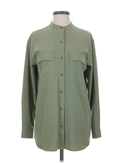 Pre-owned Prana Long Sleeve Blouse In Green