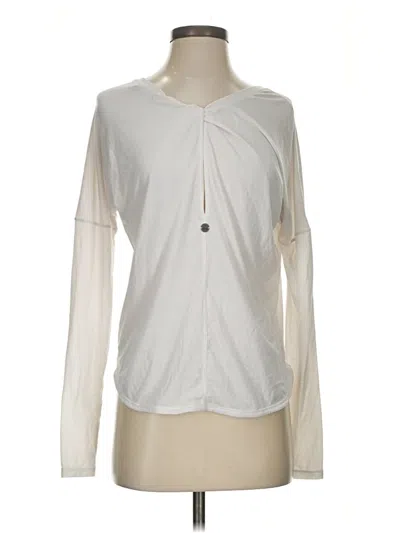 Pre-owned Prana Long Sleeve Blouse In Ivory