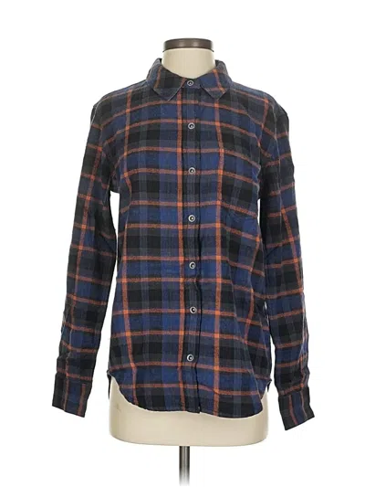 Pre-owned Prana Long Sleeve Button Down Shirt In Blue