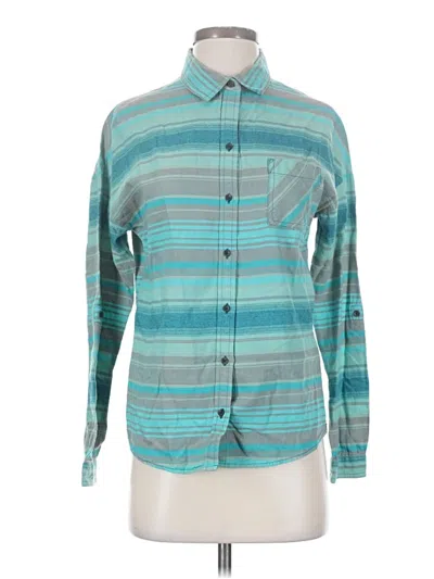 Pre-owned Prana Long Sleeve Button Down Shirt In Blue