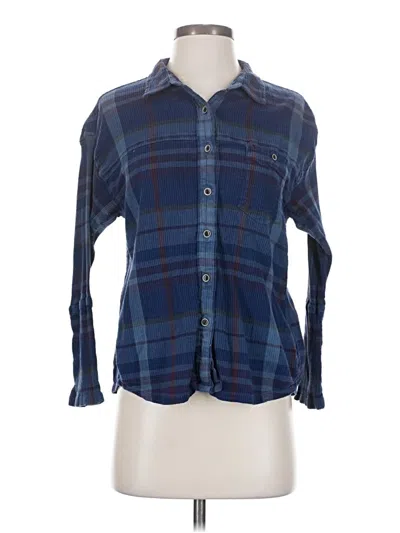 Pre-owned Prana Long Sleeve Button Down Shirt In Blue