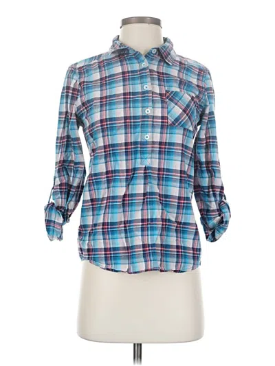 Pre-owned Prana Long Sleeve Button Down Shirt In Blue