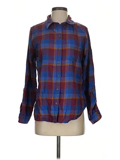 Pre-owned Prana Long Sleeve Button Down Shirt In Blue
