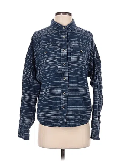 Pre-owned Prana Long Sleeve Button Down Shirt In Blue