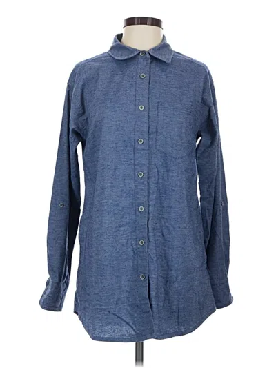 Pre-owned Prana Long Sleeve Button Down Shirt In Blue