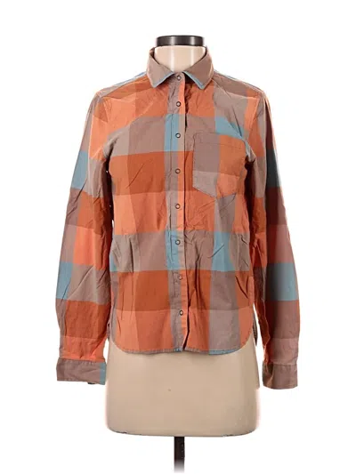 Pre-owned Prana Long Sleeve Button Down Shirt In Brown