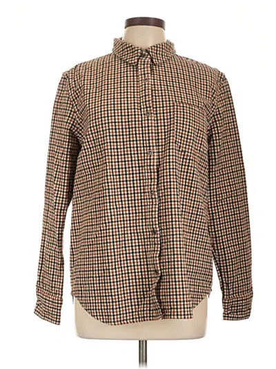 Pre-owned Prana Long Sleeve Button Down Shirt In Brown