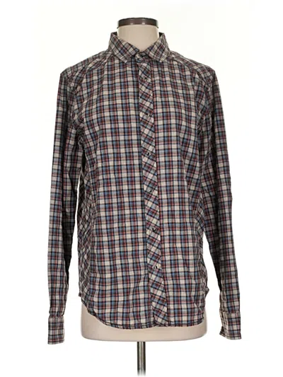 Pre-owned Prana Long Sleeve Button Down Shirt In Brown