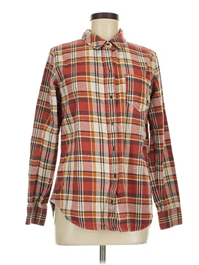 Pre-owned Prana Long Sleeve Button Down Shirt In Brown