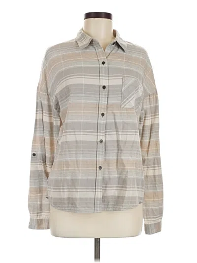 Pre-owned Prana Long Sleeve Button Down Shirt In Gray