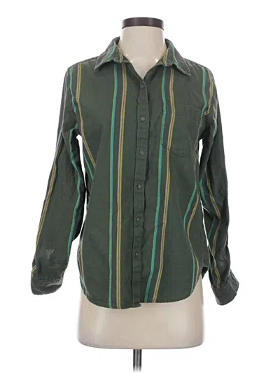 Pre-owned Prana Long Sleeve Button Down Shirt In Green