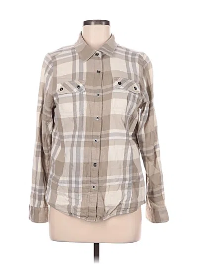 Pre-owned Prana Long Sleeve Button Down Shirt In Tan