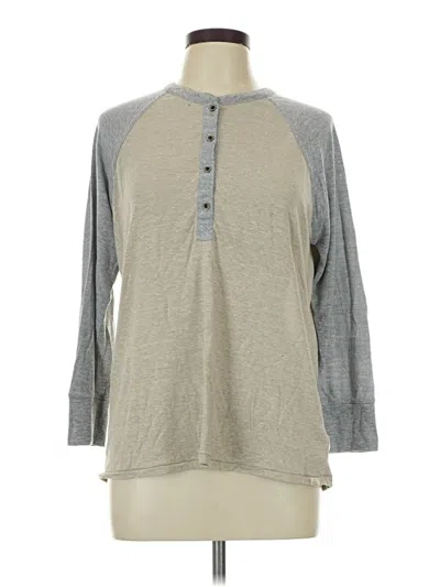 Pre-owned Prana Long Sleeve Henley Shirt In Gray