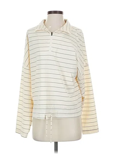 Pre-owned Prana Long Sleeve Polo Shirt In White