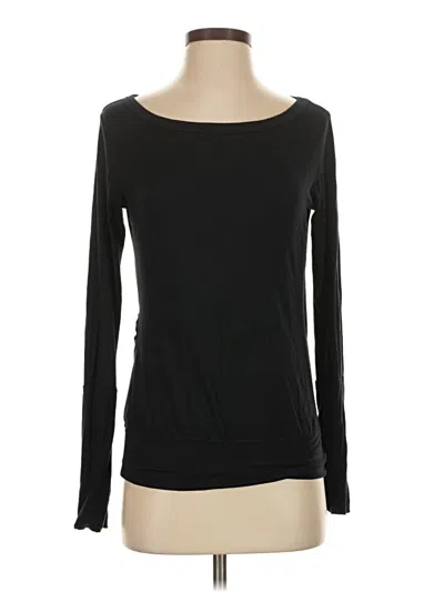 Pre-owned Prana Long Sleeve Top Black Boatneck Tops