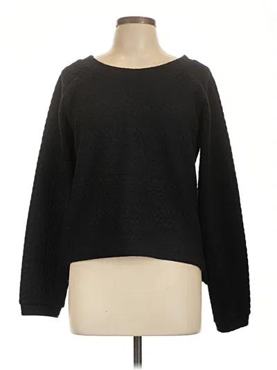 Pre-owned Prana Long Sleeve Top Black Boatneck Tops