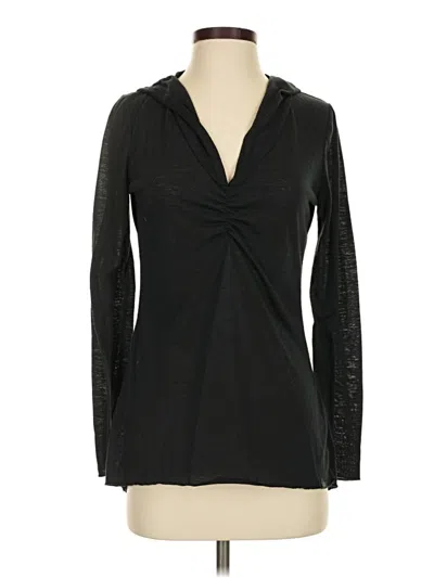 Pre-owned Prana Long Sleeve Top Black Cowl Neck Tops