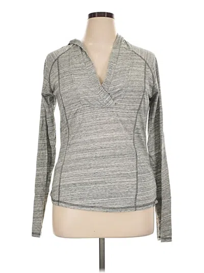 Pre-owned Prana Long Sleeve Top Gray Cowl Neck Tops