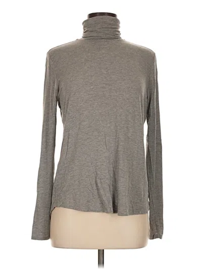 Pre-owned Prana Long Sleeve Top Gray Turtleneck Tops