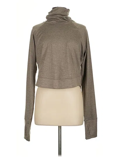 Pre-owned Prana Long Sleeve Top Gray Turtleneck Tops