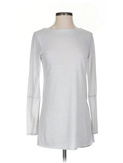 Pre-owned Prana Long Sleeve Top White Boatneck Tops
