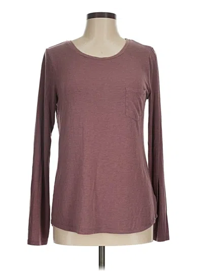 Pre-owned Prana Long Sleeve T-shirt In Burgundy