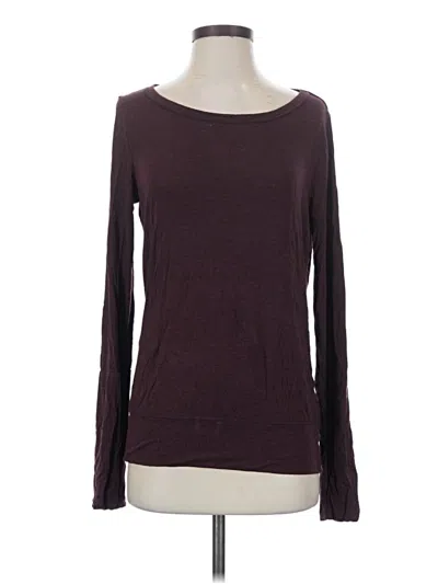 Pre-owned Prana Long Sleeve T-shirt In Burgundy